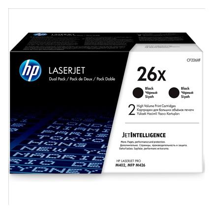 HP CF226X Negro Pack de 2 Cartuchos de Toner Originales - 26X