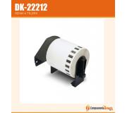 Compatible Brother DK22212 (DK-22212) Etiquetas de Tamaño personalizado - Ancho 62mm x 15,24 metros - Texto negro sobre fondo blanco