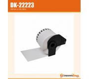 Compatible Brother DK22223 (DK-22223) Etiquetas de Tamaño personalizado - Ancho 50mm x 30,48 metros - Texto negro sobre fondo blanco