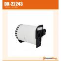 Compatible Brother DK22243 (DK-22243) Etiquetas de Tamaño personalizado - Ancho 102mm x 30,48 metros - Texto negro sobre fondo blanco