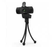 Krom Kam Webcam Full HD 1080p - Microfono Integrado - USB 2.0 - Tapa de Privacidad - Tripode de Metal Incluido - Angulo de Vision 110º - Color Negro
