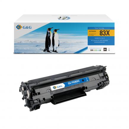 Compatible G&G HP CF283X Negro Cartucho de Toner Generico - Reemplaza 83X
