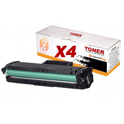 Compatible Pack 4 Toner Samsung MLT-D111L Negro 1.800 Páginas