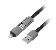 1Life 2 in 1 Flat Cable USB/MicroUSB a Lightning - Longitud de 1m
