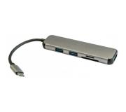 3GO HUB2UCRH Hub USB-C 3.0 2 Puertos USB-A + Lector de Tarjetas + HDMI