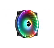 Aerocool DUO20 Ventilador 200mm - Iluminacion ARGB Doble Anillo - Velocidad Max. 700rpm