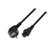 Aisens Cable Alimentacion Trebol - CEE7 Acodado/M-C5/H - 1.5m - 100% Cobre Puro AWG18 - Color Negro