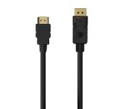 Aisens Cable Conversor DisplayPort a HDMI - DP/M-HDMI/M - 0.5M - Color Negro