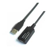 Aisens Cable Extension USB 2.0 Prolongador con Amplicador - Tipo A Macho a Tipo A Hembra - 10m - Color Negro