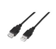 Aisens Cable Extension USB 2.0 - Tipo A Macho a Tipo A Hembra - 1.8m - Color Negro
