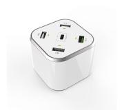 Aisens Cargador de Sobremesa 48W 5 Puertos 3xUSB-A 1xUSB-C 1xUSB QC3.0 - Color Blanco