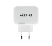 Aisens Cargador USB 17W 5V/3.4A - 2xUSB con Control AI - Color Blanco