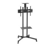 Aisens Soporte de Suelo Eco con Ruedas - Bandeja para DVD y Soporte de Camara (TV 37?-70?) - Color Negro