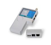 Aisens Testeador para Cable RJ11/RJ12/RJ45 - USB - Coaxial - Color Gris