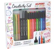 Alpino Color Experience Kit Creativo de 10 Fineliners - 5 Rotuladores Glitter Markers - 3 Rotuladores Especiales para Caligrafia - 2 Marcadores Pastel - Colores Surtidos