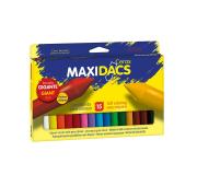 Alpino Maxidacs Pack de 15 Ceras Blandas para Niños - Tamaño Extra Grande 120mm x 14mm - Etiqueta Anti-Manchas - Ideal para Grandes Artistas - Colores Surtidos