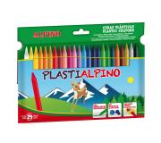 Alpino Pack de 24 Ceras PlastiAlpino para Niños - Material Resistente y No Mancha - Colores Brillantes - Colores Surtidos