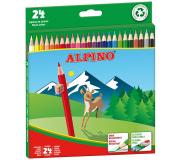 Alpino Pack de 24 Lapices de Colores Creativos - Mina de 3mm - Resistente a la Rotura - Bandeja Extraible - Colores Vivos y Brillantes Surtido