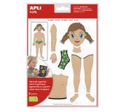Apli Bolsa de Gomets Tematicos el Cuerpo - 26 Gomets - Adhesivo Removible - Desarrollados con Educadores - Ayuda a Identificar Partes del Cuerpo - Desarrolla Habilidades Motoras - Adhesivo Base Agua - Libre de Disolventes - Coloridos