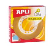 Apli Cinta Adhesiva de Doble Cara 15 mm x 10 m - Transparente