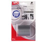 Apli Cinta Americana Multiusos - 50mm x 5m - Resistente al Agua y a la Intemperie - Adhesivo Fuerte y Duradero - Gris