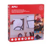 Apli Cinta de Velcro 20 mm x 25 m - Extrafuerte - Resistencia hasta 10Kg - Color Blanco