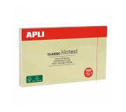 Apli Classic Bloc de 100 Notas Adhesivas 125 x 75 mm - Color Amarillo