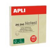 Apli Classic Bloc de 100 Notas Adhesivas Zigzag 75 x 75 mm - Color Amarillo
