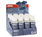 Apli Cola Textil Especial - 80ml - Resistente al Lavado - Ideal para Tejidos - Transparente