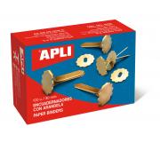 Apli Encuadernadores Metalicos con Arandela - 30mm - Incluyen Arandela para Embellecer y Evitar Rozaduras - Caja de 100 Unidades