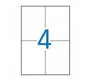 Apli Etiquetas Permanentes Blancas 105 x 148 mm - 20 Hojas - Resistentes Intemperie