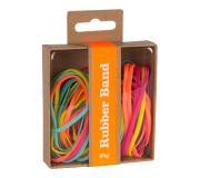 Apli Fluor Collection Gomas Elasticas - 25gr - Caja Kraft con Eurohole - Colores Fluorescentes: Fucsia, Amarillo, Naranja y Turquesa - Pack de Recambio para Expositor Ref 15146