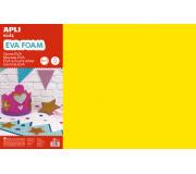 Apli Goma Eva Amarilla 600x400 - 5 Hojas de Tamaño Grande y Flexible