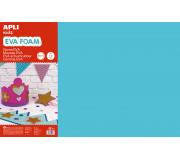 Apli Goma Eva Azul Claro 600x400 - 5 Hojas de Tamaño Estandar - Ideal para Manualidades y Decoracion