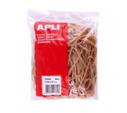 Apli Gomas Elasticas Ø 140 x2mm - Bolsa con Zip y Eurohole - 100g de Contenido - 70% de Caucho Natural - Gran Elasticidad y Excelente Resistencia