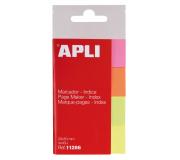 Apli Indices Adhesivos de Papel 50x20mm - 4 Colores - 40 Hojas por Color - Facil de Despegar - Organiza Tus Documentos - Multicolor