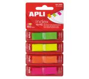 Apli Indices Adhesivos Film Zigzag 45x12mm 4 Dispensadores de 40 Indices - Faciles de Aplicar - Resistentes - Removibles - Colores Fluorescentes - Multicolor