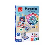 Apli Juego Magnetico Aprende las Horas - 1 Escenario Imantado 28 x 18 cm - 96 Fichas con las Partes del Reloj