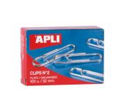 Apli Pack de 100 Clips Galvanizados nº2 32 mm