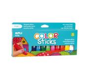 Apli Pack de 12 Temperas Solidas 10g - Acabado Satinado - No Manchan - Colores Solidos