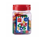 Apli Pack de 36 Letras y Numeros Transparentes - Tamaño 50 mm - Colores Surtidos