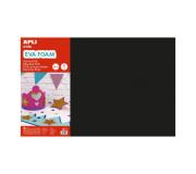 Apli Pack de 5 Goma Eva 600 x 400 mm - Grosor 2 mm - Impermeable - Moldeable al Calor - Color Negro