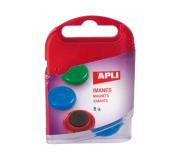 Apli Pack de 8 Imanes Ø 20 mm - Colores Surtidos