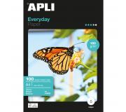 Apli Papel Fotografico Everyday A4 180gr - Acabado Brillante - 100 Hojas