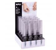 Apli Portaminas Metalicos - 0.5mm - Textura Soft - Forma Hexagonal - Capuchon de Metal - Goma de Borrar - 16 Unidades