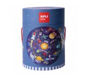 Apli Puzle Circular del Sistema Solar - Tamaño Ø50 cm - 48 Piezas - 2mm de Grosos