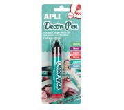 Apli Rotulador de Gel 3D con Acabado Perlado - 25ml - Ideal para Decorar Plastico, Madera, Papel, Cristal, Ceramica o Textil - Personalizacion Facil y Espectacular - Color Rojo