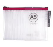 Apli Sobres Porta-Todo de Goma Eva Transparente - Tamaño A5 (235x175mm) - Suaves, Resistentes y Duraderos - Cierre de Cremallera - Pack de 20 Unidades en 5 Colores Surtidos