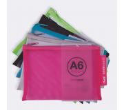Apli Sobres Porta-Todo Nylon Transpirable A6 - Resistentes y Duraderos - Ideal para Equipos Electronicos - Cierre de Cremallera - Pack de 20 en 5 Colores