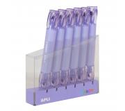 Apli Subrayadores Caramelo Morado - Doble Punta: 5mm Plana y 2mm Redonda - Refill Pack de 6 - Ideal para Agendas, Libretas y Calendarios